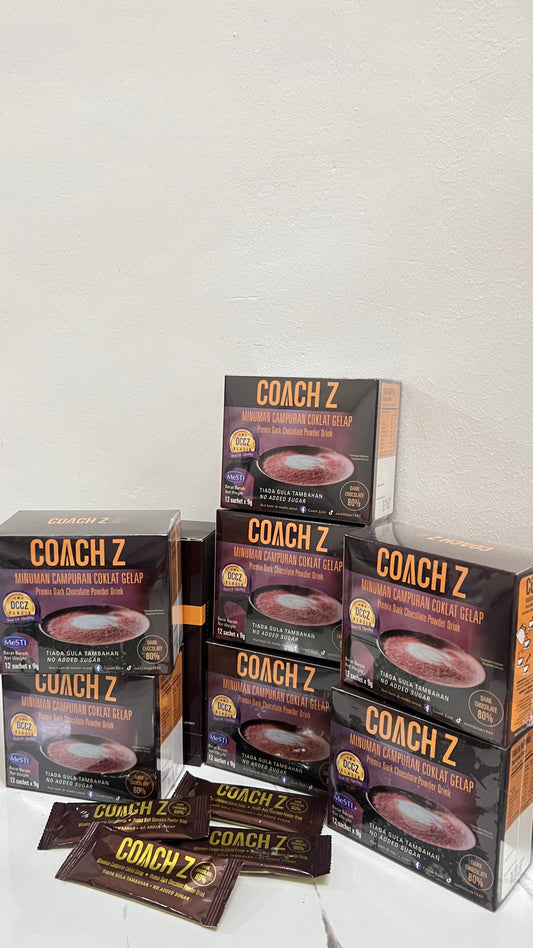 Dark Chocolate Premix Powder Drink 80% No Added Sugar ( 12 Sachet )